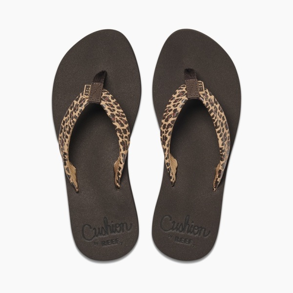 Women's Reef Cushion Breeze Flip Flops Leopard | KDpJ9F8mFYY