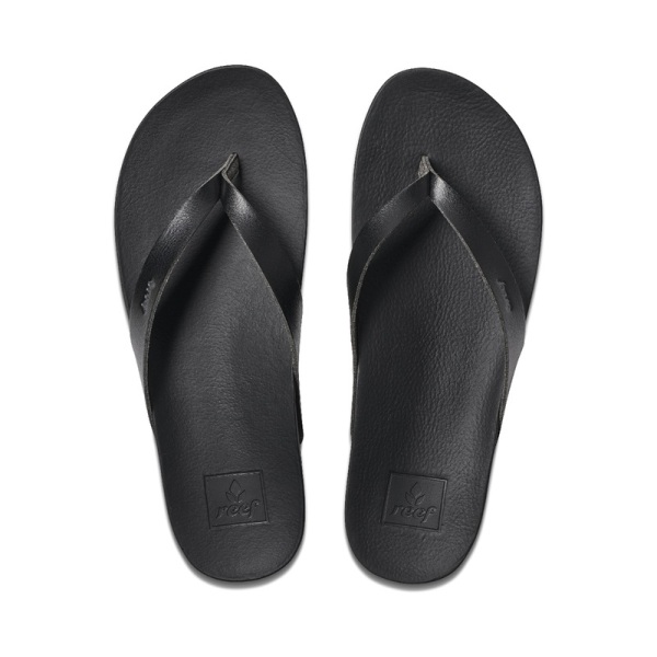 Women's Reef Cushion Court Flip Flops Black | H9I66gyLJrP