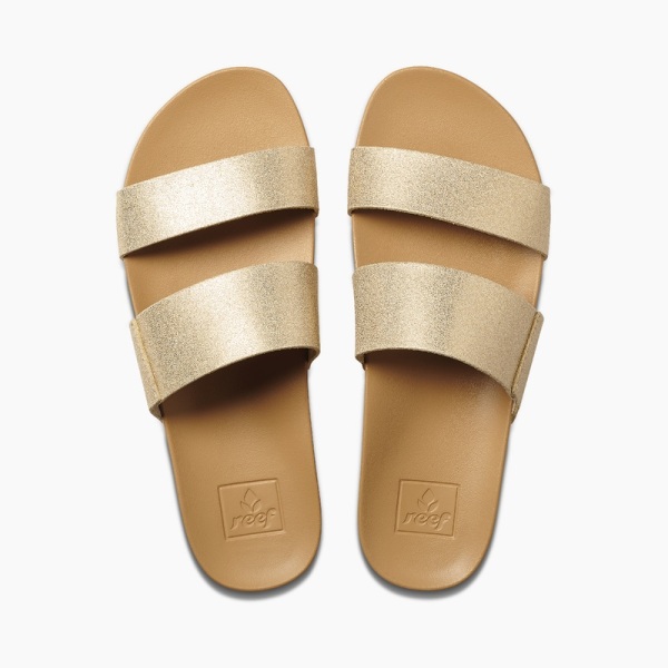 Women's Reef Cushion Vista Slides Brown | 4zVBCSdV6De