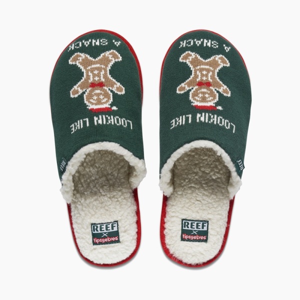 Women's Reef Reef X Tipsy Elves Slippers Multicolor | IB4mj3oyMUr