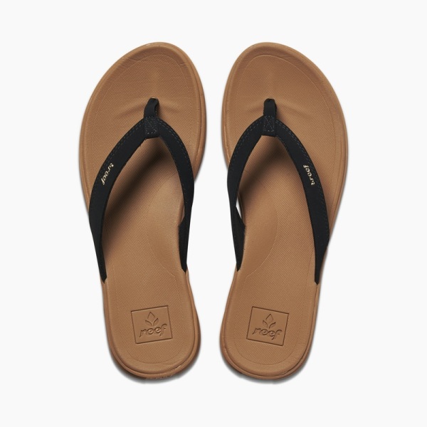 Women's Reef Rover Catch Flip Flops Black / Brown | Gaax9spIakG