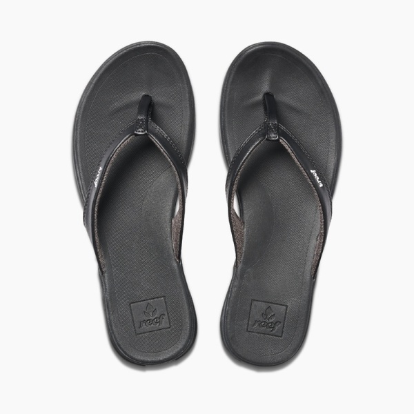 Women's Reef Rover Catch Flip Flops Black | oayFdUEx8mD