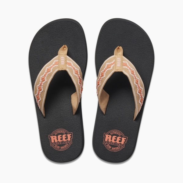 Women's Reef Sandy Flip Flops Black / Brown | L7viX7OcucX