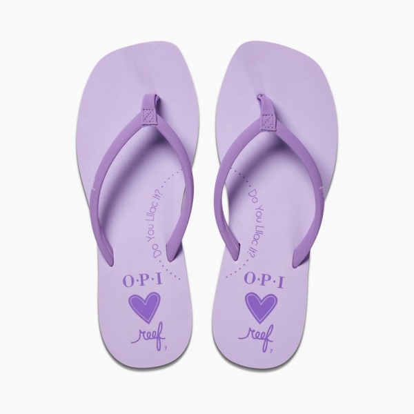 Women's Reef Seas X Opi Flip Flops Purple | L4Wc3vHjtUa