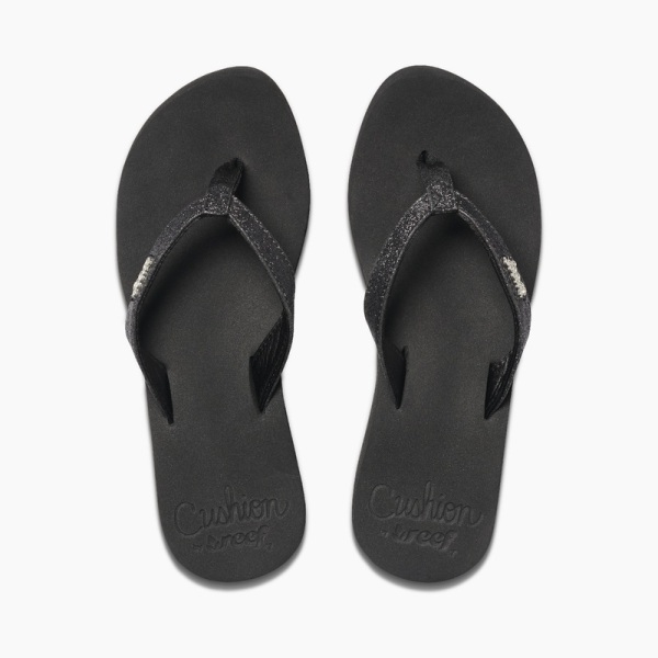 Women's Reef Star Cushion Flip Flops Black | cHsKk6dnfmi