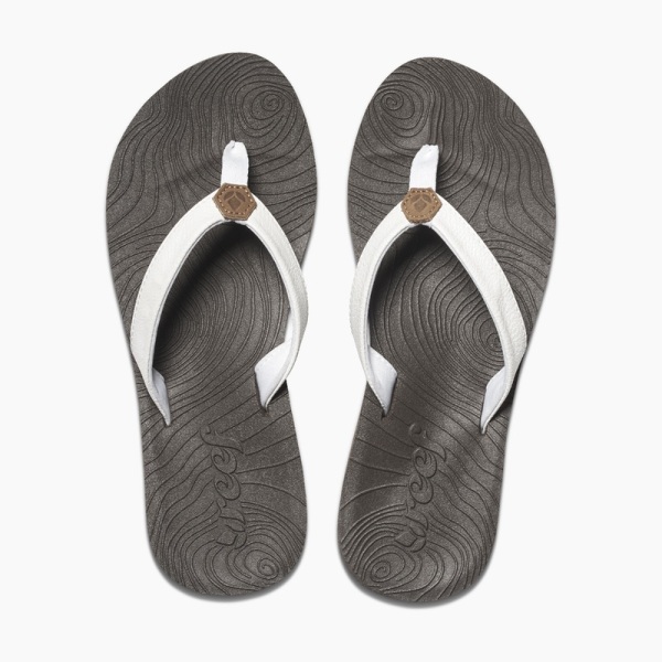 Women's Reef Zen Love Flip Flops White | YErzTky8WN3